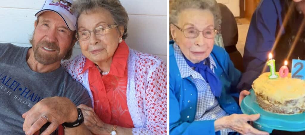 Chuck Norris honors mom as she turns 102 – she worked nights to get her 3 sons out of poverty