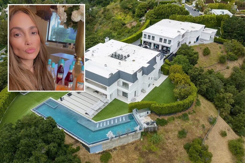 Jennifer Lopez reveals she has TWO islands in her kitchen and framed photo of her and Ben Affleck at $60M Bel Air mansion
