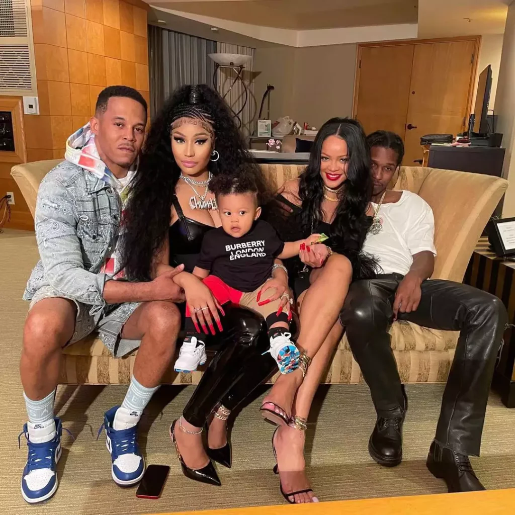 Nicki Minaj and Rihanna Reunite! The Music Queens Pose Together with Beaus Kenneth Petty and A$AP Rocky