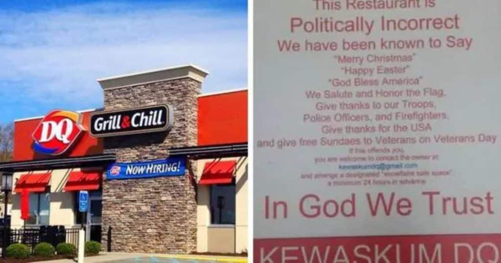 Dairy Queen Sparks Debate with an outdoor Sign. The owner refuses to apologize for it