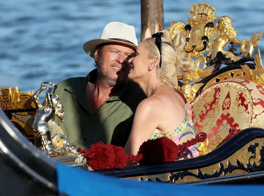 Gwen Stefani and husband Blake Shelton caught in middle of PDA-filled date during romantic gondola ride in Italy