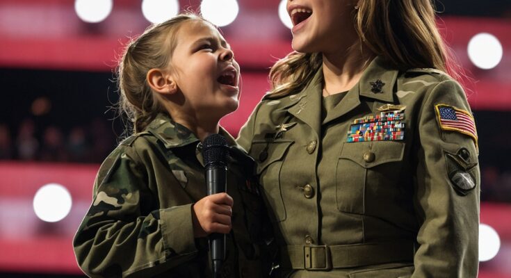 This little girl sings a special recent song with her mom… The whole hall clapped for them. Their speech gathered millions of views. Its video is spread all over the internet.