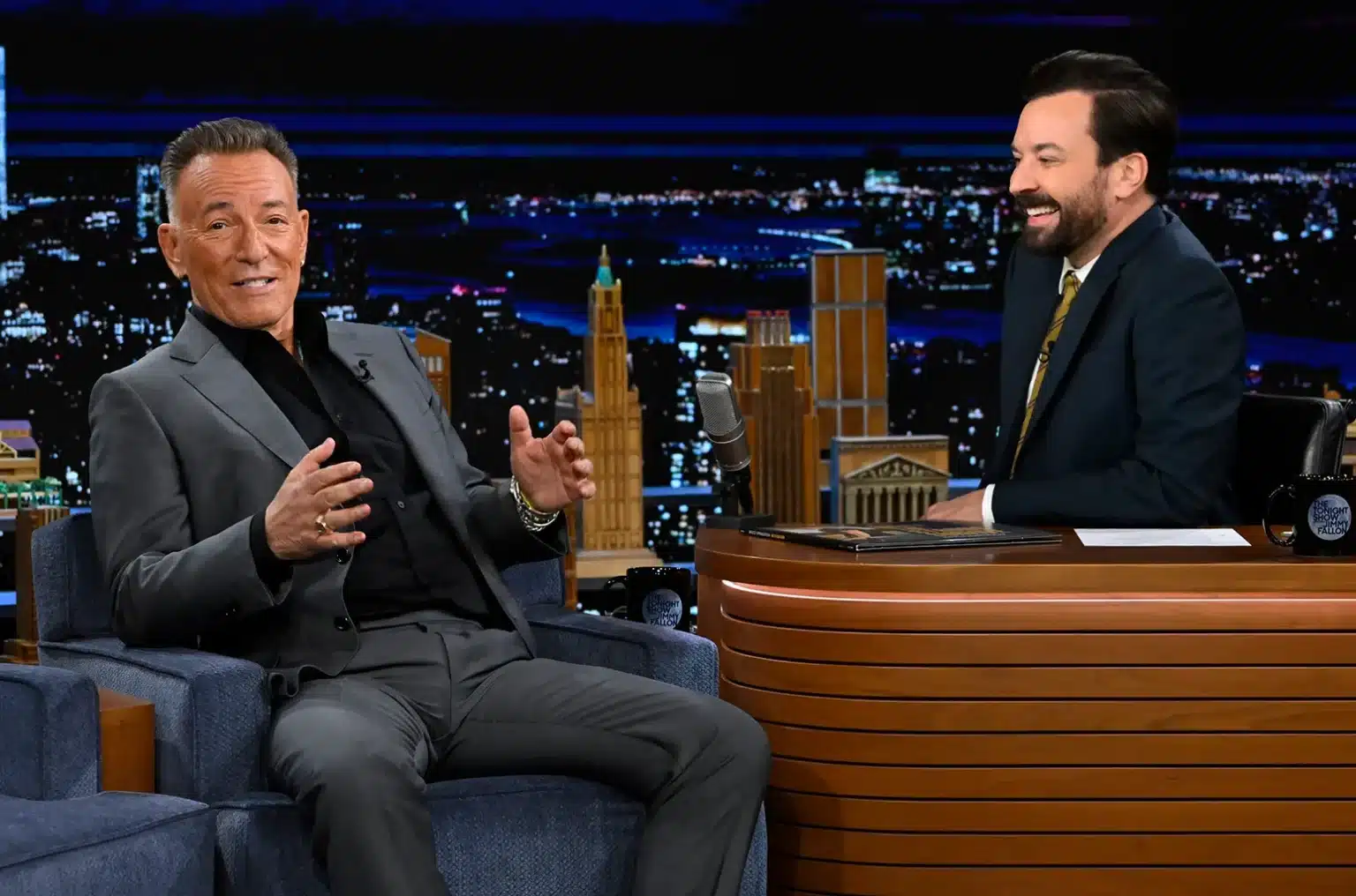 “I’ve been singing it wrong for 50 years—can you believe that?” Bruce Springsteen confessed, grinning on The Tonight Show with Jimmy Fallon—and within seconds, the studio was on fire. What began as a light-hearted moment about the Thunder Road lyric turned into a full-blown rock resurrection. Springsteen suddenly strapped on his guitar and ripped into a surprise performance so fierce, Jimmy Fallon nearly fell off his chair. The audience lost it. Twitter lit up like a Springsteen stadium encore: “I watched it 12 times. I’m still not over it.” And just when fans thought it couldn’t get wilder, Fallon asked about the Taylor Swift tour rumors. Bruce winked and replied: “Let’s just say… my daughter’s already packed my bags.” One legend. One guitar. One night that reminded the world why Springsteen doesn’t just perform—he takes over.