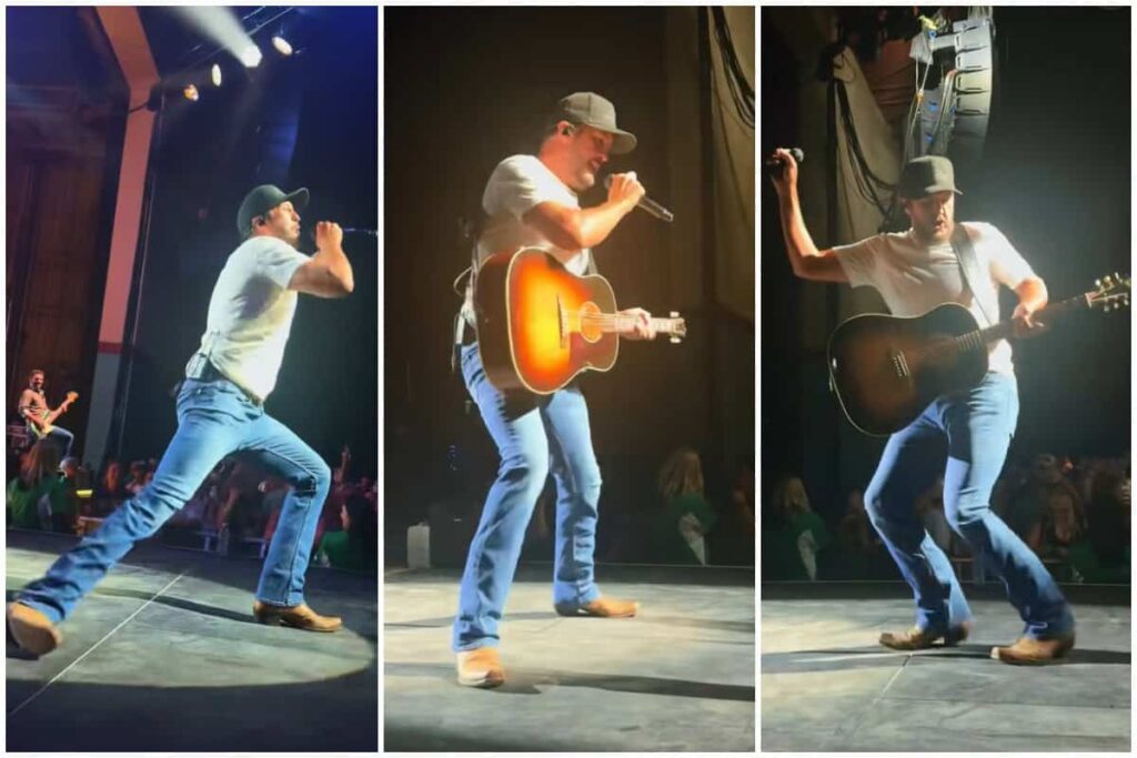 Luke Bryan Turns Concert Chaos Into Dance Floor Madness After Slipping on Stage and Asking If Someone Poured KY Jelly Under His Boots.