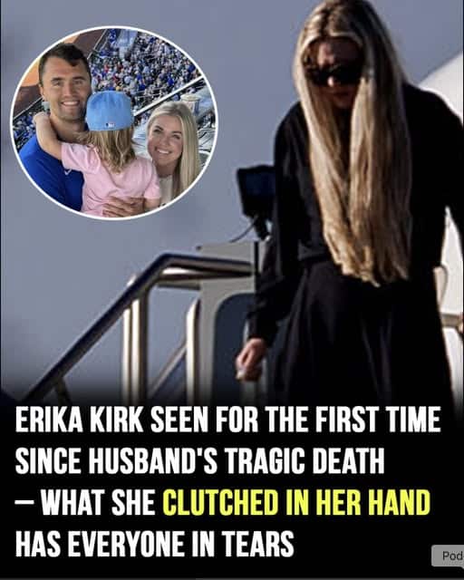 Erika Kirk seen for the first time since her husband’s tragic death