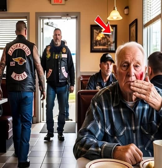 A thief beat up an 81-year-old veteran in a restaurant… just an hour later, his son walked into the restaurant accompanied by the Hells Angels.