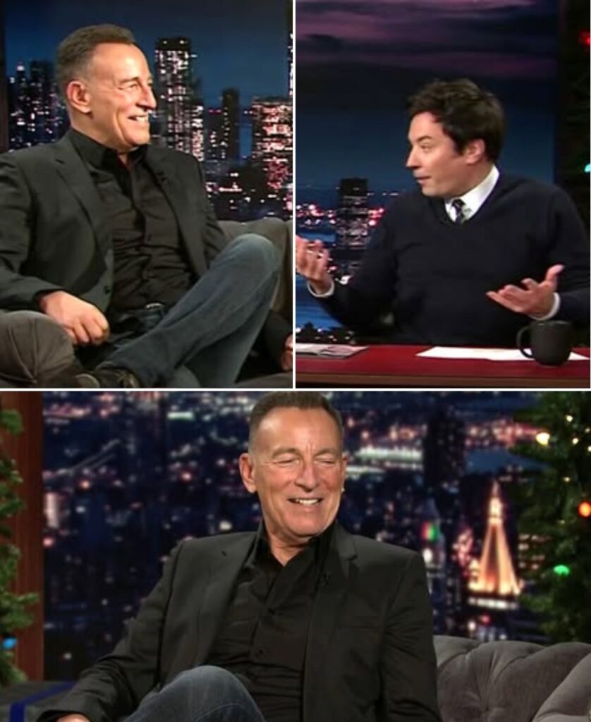 ‘I’ve Been Singing It Wrong For Fifty Years… Can You Believe That?’ — Bruce Springsteen Laughed, But There Was A Flicker Of Emotion Behind His Eyes.” It Started As A Simple Chat On The Tonight Show — But Within Minutes, The Room Was Electric. The Boss Himself Had The Audience Roaring When He Admitted He’d Been Singing A Line From Thunder Road Wrong For Half A Century. “Guess Even Legends Mess Up Sometimes,” He Joked, Grinning That Familiar, Weathered Smile. Jimmy Fallon Burst Out Laughing, Doubling Over His Desk, Before Shouting, “This Is Why He’s A Legend!” But The Joke Didn’t End There. Without Warning, Springsteen Reached For A Guitar Sitting Beside Him, Strummed The Opening Chords, And The Studio Fell Silent.