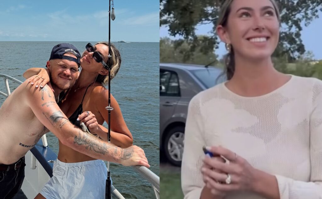 Zach Bryan IGNITES engagement rumors after girlfriend Samantha flashes a HUGE diamond ring on her left hand.