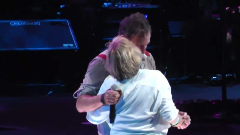 “THIS ONE’S FOR YOU, MOM… ALWAYS.” Bruce Springsteen’s Lips Slipped Like A Vow, And The Entire Stadium Seemed To Hold Its Breath. In A Moment That Felt Both Intimate And Monumental, The 75-year-old Rock Legend Paused His Performance To Reach For His Mother’s Hands, Dedicating “Save The Last Dance For Me” Entirely To Her. What Was Supposed To Be A Massive Concert Became A Sacred Stage For Love, Connection, And Gratitude. As The Song Unfolded, Bruce Leaned Close, Whispering And Laughing Softly With Her, Every Gesture Tender Enough To Shatter Hearts. Fans Watched, Speechless, As A Grown Man—an Icon To Millions—melted Into The Arms Of The Woman Who Gave Him His First Heartbeat. “I’ve Never Seen Anything Like This,” One Attendee Whispered, Tears Streaming. “It’s Not Just Music—it’s Pure Love.” Every Note, Every Step, Every Glance Told A Story Words Could Never Capture, Leaving The Audience Sobbing And Cheering At Once. It Wasn’t Just A Performance. It Was Devotion. It Was Family. It Was A Reminder That Even Legends Carry The Simple, Human Heart Of A Son.