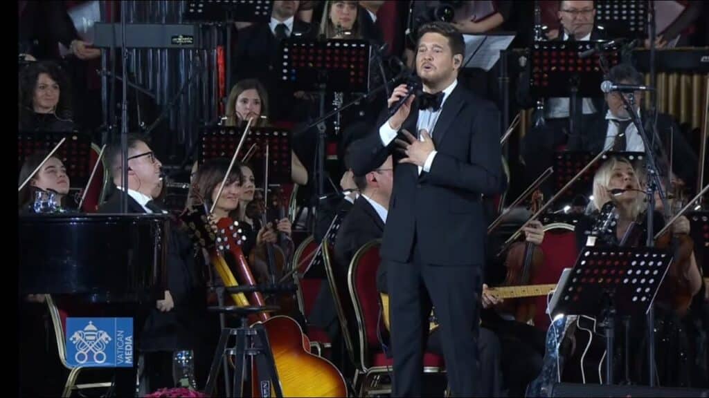 Michael Bublé Turns Vatican Concert Into a Once-in-a-Lifetime Miracle And Even Gets the Pope to Sing Along