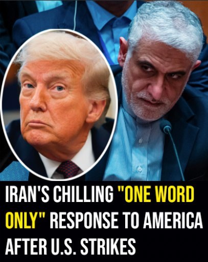 Iran delivers a terse one‑word message to the U.S. after deadly airstrikes.