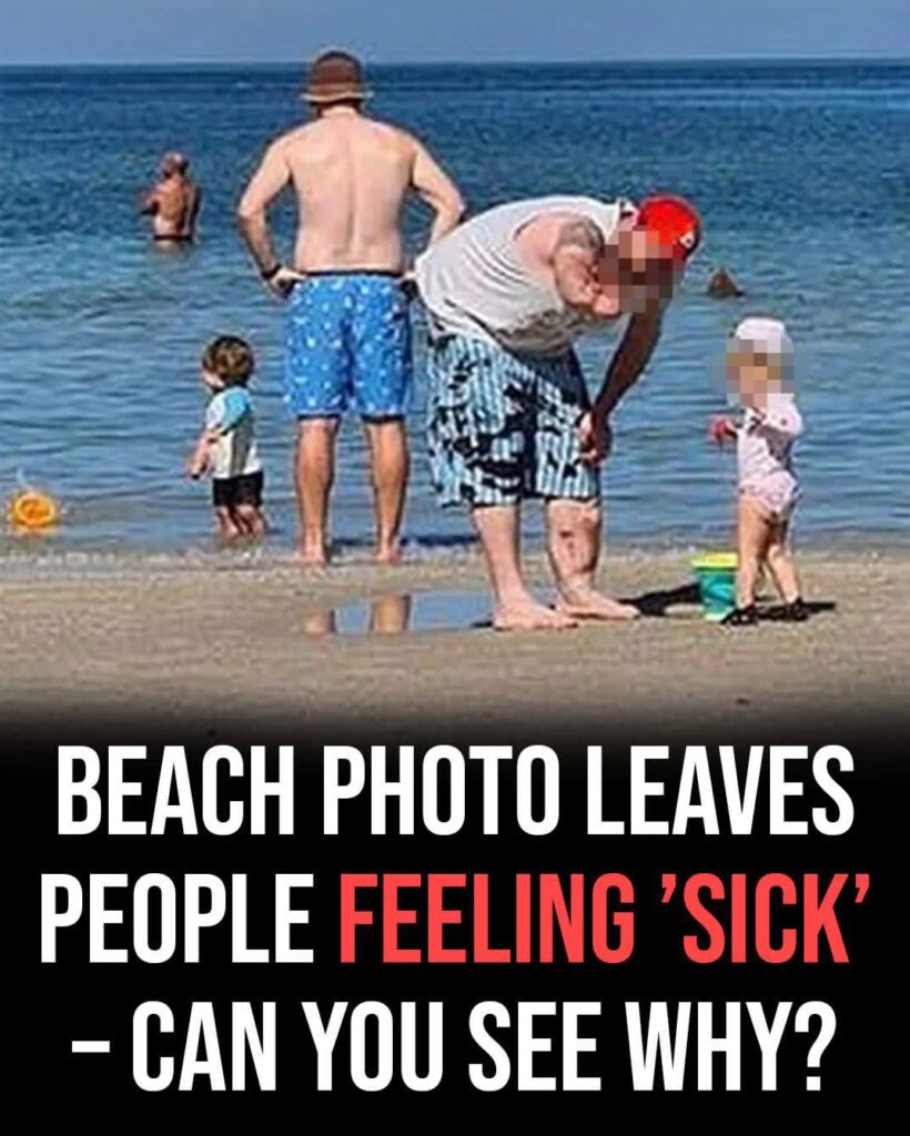 A Family’s Beach Photo Catches Attention Online After Viewers Notice an Unexpected Detail