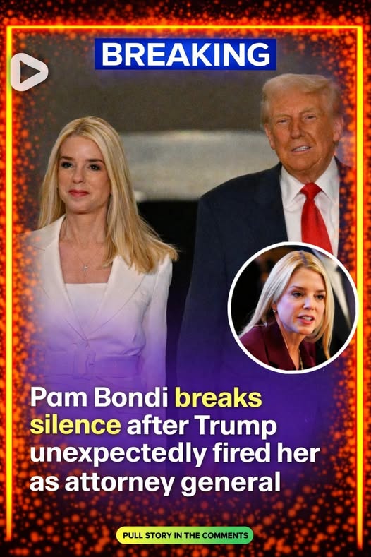 Pam Bondi speaks out as Donald Trump unexpectedly fires her as attorney general