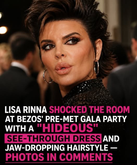 Lisa Rinna Stuns in Daring Feathered Gown at Bezos Pre-Met Gala Party – Photos