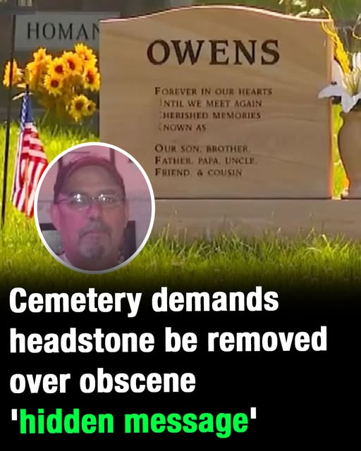 Cemetery is demanding headstone be removed over obscene ‘hidden message’