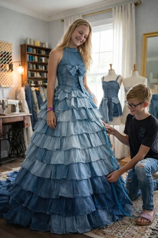 My Brother Made My Prom Dress From Mom’s Old Jeans — What Happened Next Surprised Everyone – New