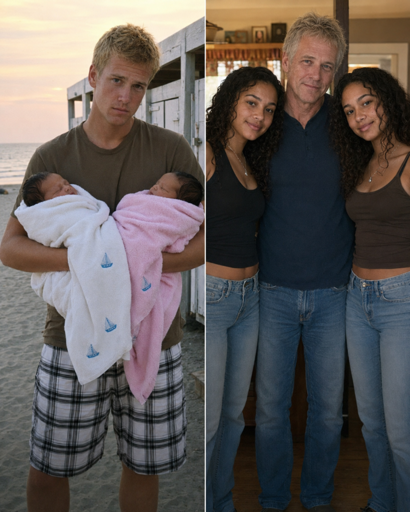 I adopted twin baby girls I found wrapped in towels in a beach changing cubicle—on their 18th birthday, they handed me the same towels and whispered, “Dad… We owe you the truth.”