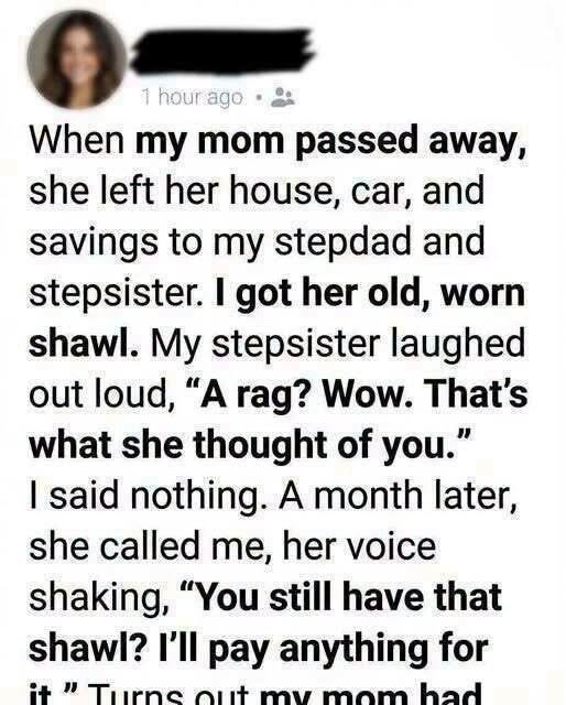 The Old Shawl My Mother Left Me Held a Secret No One Expected