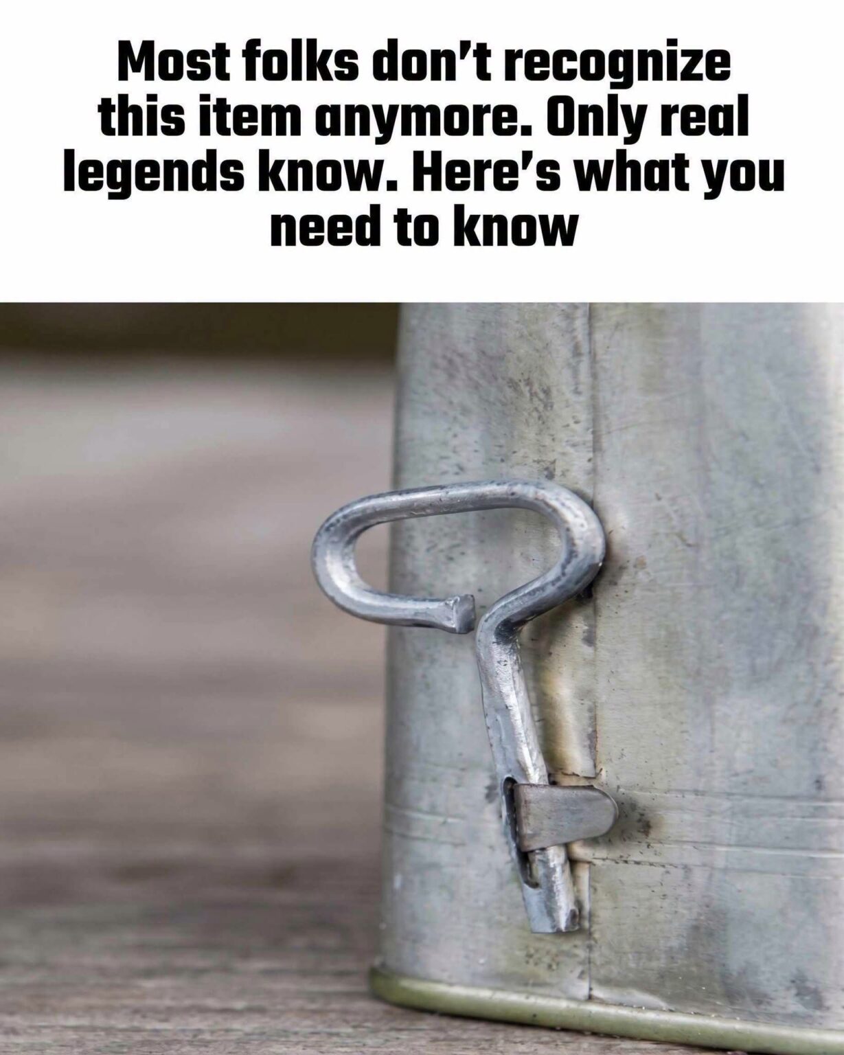 Most Folks Don’t Recognize This Item Anymore