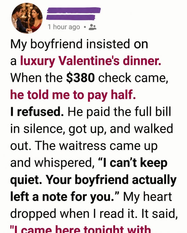 A Secret Test on Valentine’s Night Ended Seven Years Together