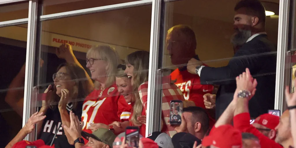 Taylor Swift Spotted with a Surprising Companion in a VIP Suite at Chiefs Season Opener — Photos