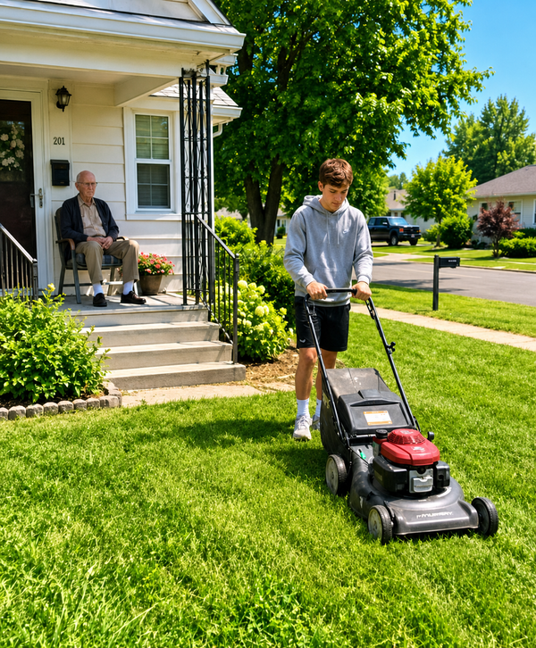 The Envelope at the Funeral: What a Lonely Neighbor Left the Boy Who Mowed His Lawn