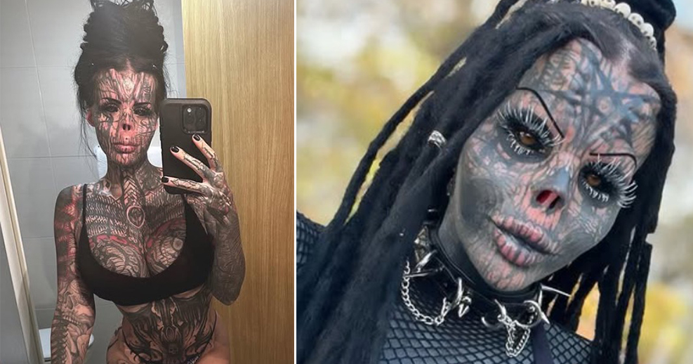 Tattoed woman who keeps her nose in a jar reveals what she looked like before – you better sit down